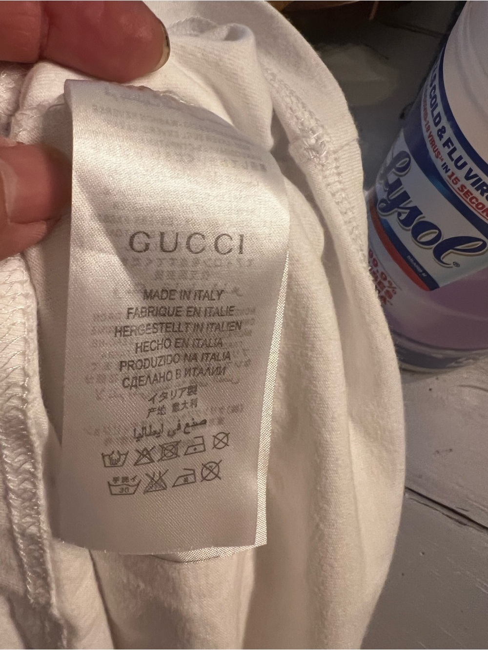 Gucci White Logo Cotton Tee - Picture 4 of 4